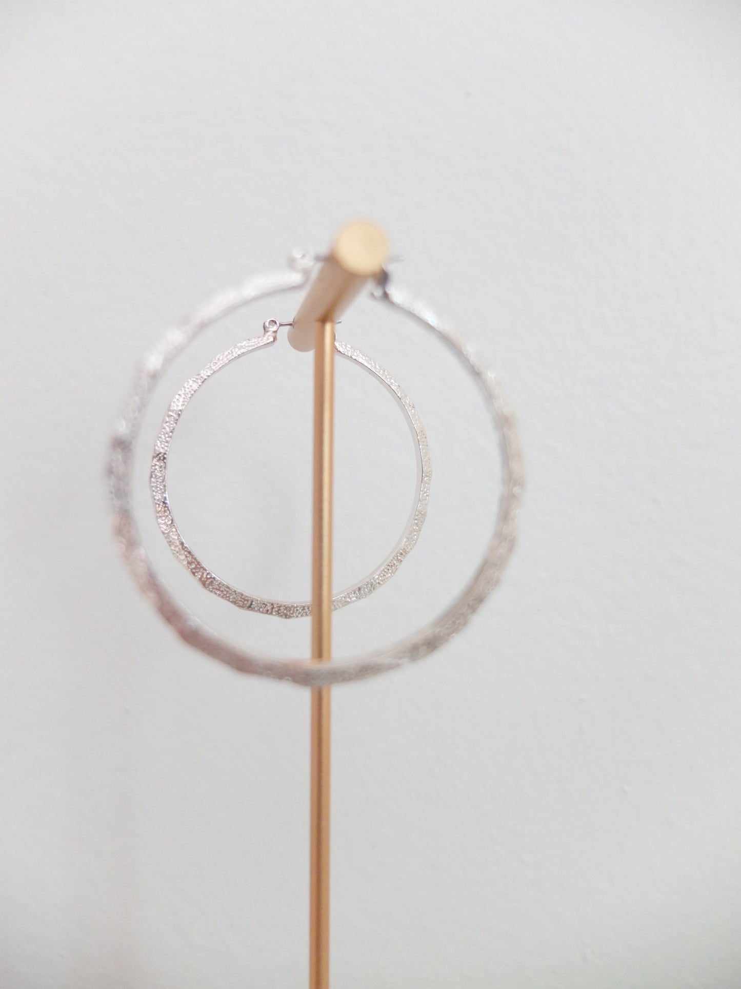 Vintage Hammered Silver Hoops