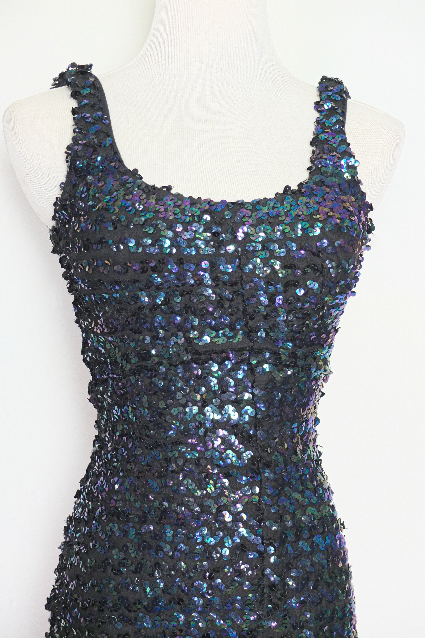 Vintage 80s Betsey Johnson Navy Sequins Jumpsuit (XS-S)