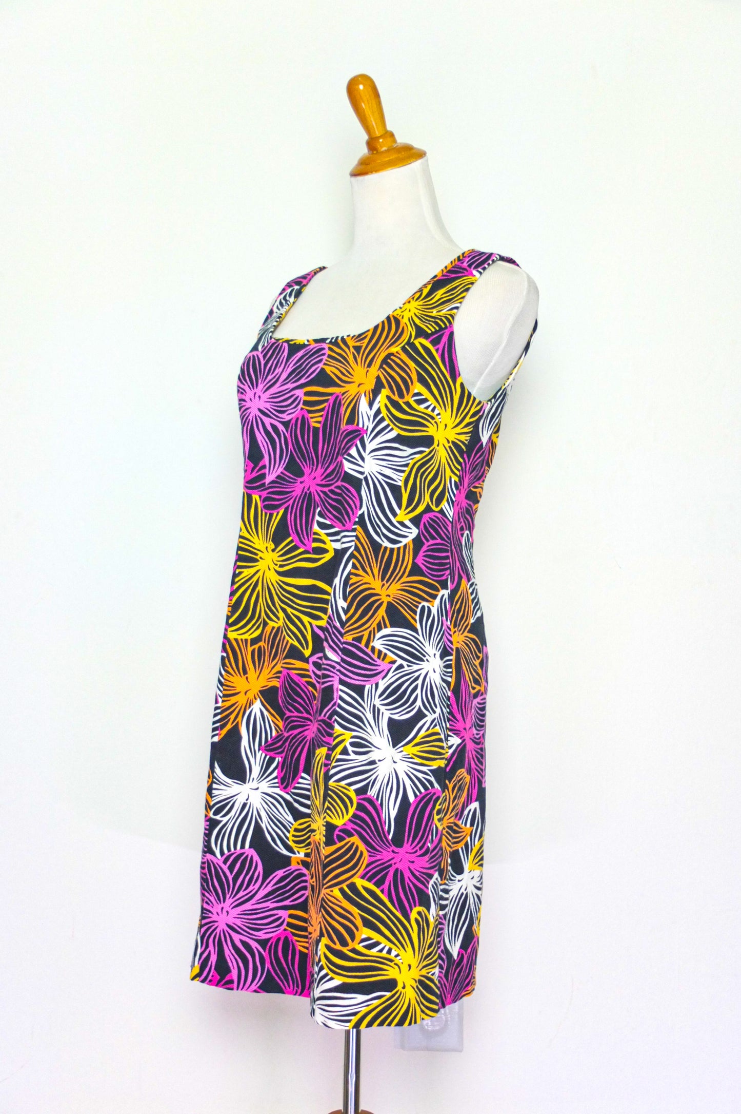 Metrostyle Vibrant Floral Cotton Dress (S-M)