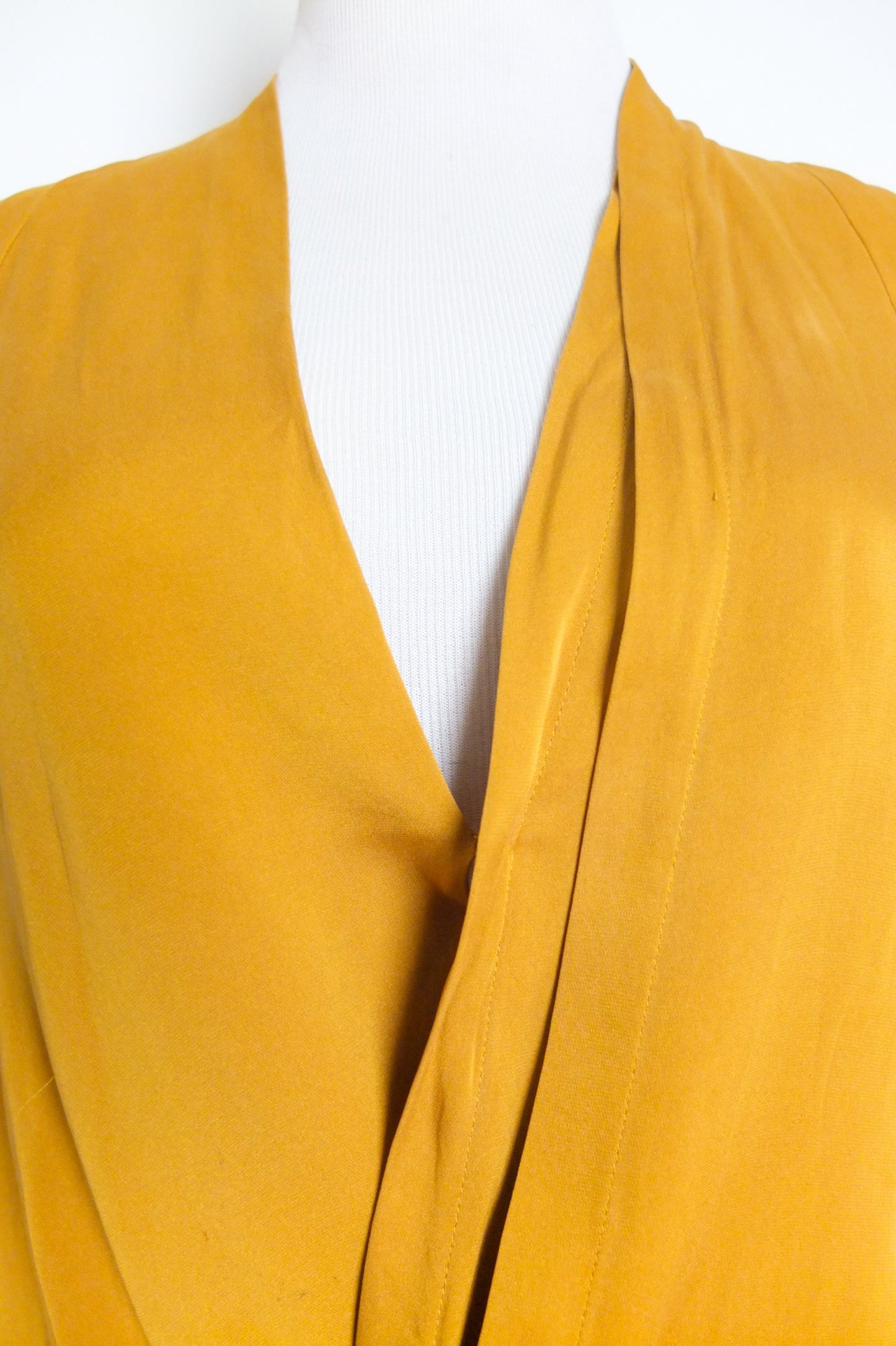 DVF Gold Silk Cowl Neck Sleeveless Top (S)