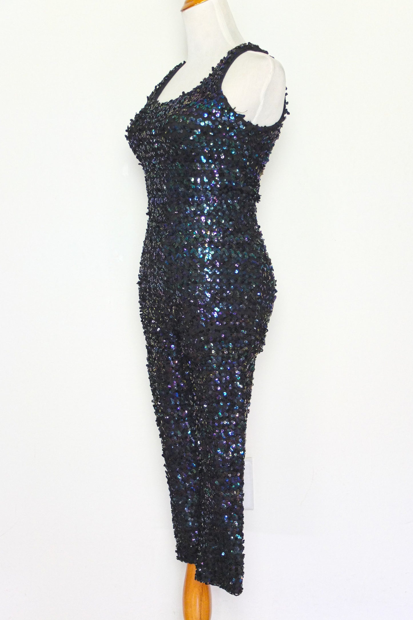 Vintage 80s Betsey Johnson Navy Sequins Jumpsuit (XS-S)