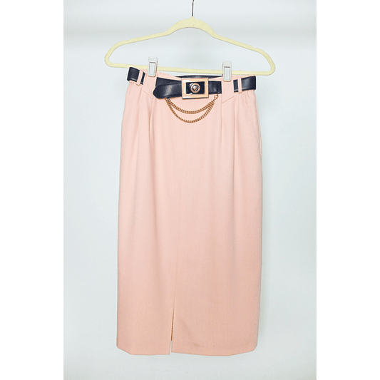 Vtg Pink Belted Vintage Skirt (S-M)