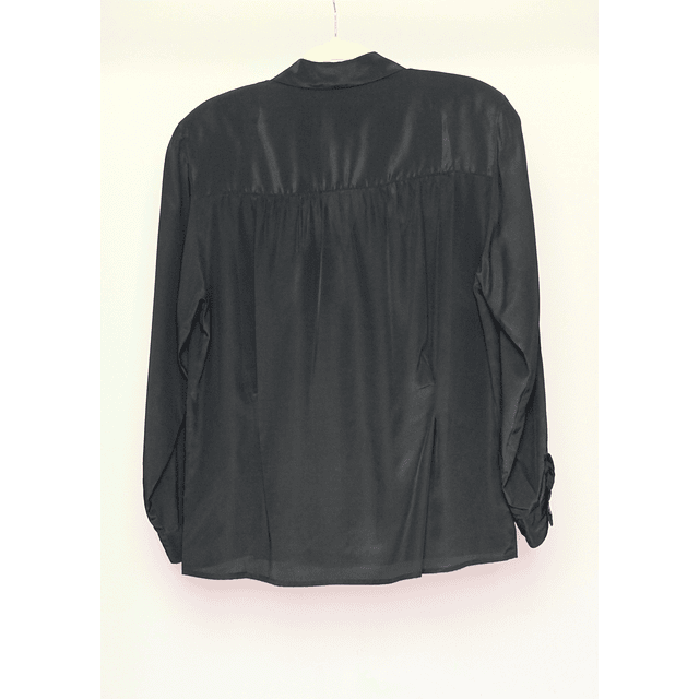 Vintage Christian Dior Chemise Satin Black Blouse