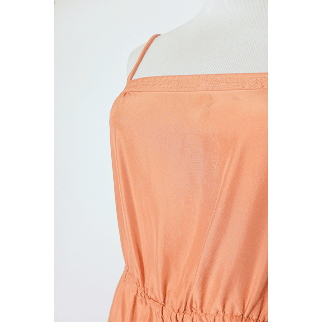 A.P.C. Peach Square Neckline Silk Jumpsuit