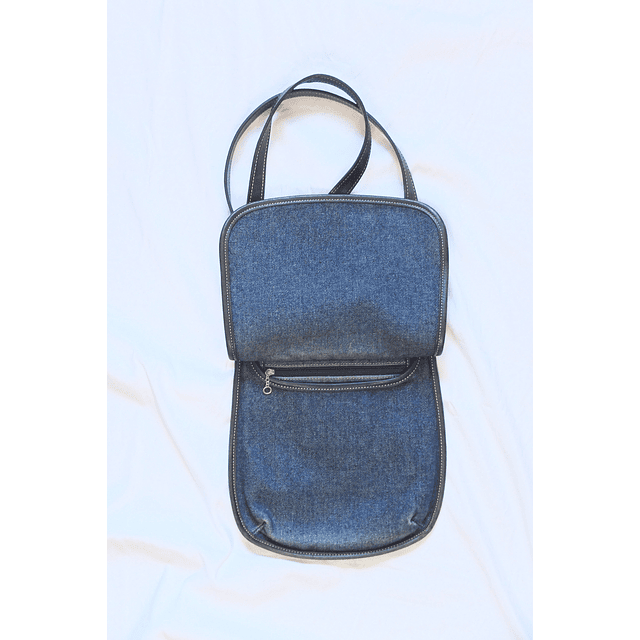 Vintage Coach Distressed Denim Flap Crossbody