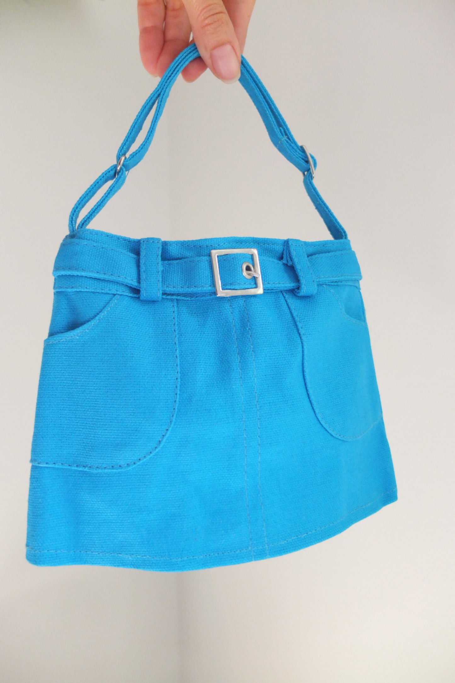 Blue Mini Denim Skirt Purse