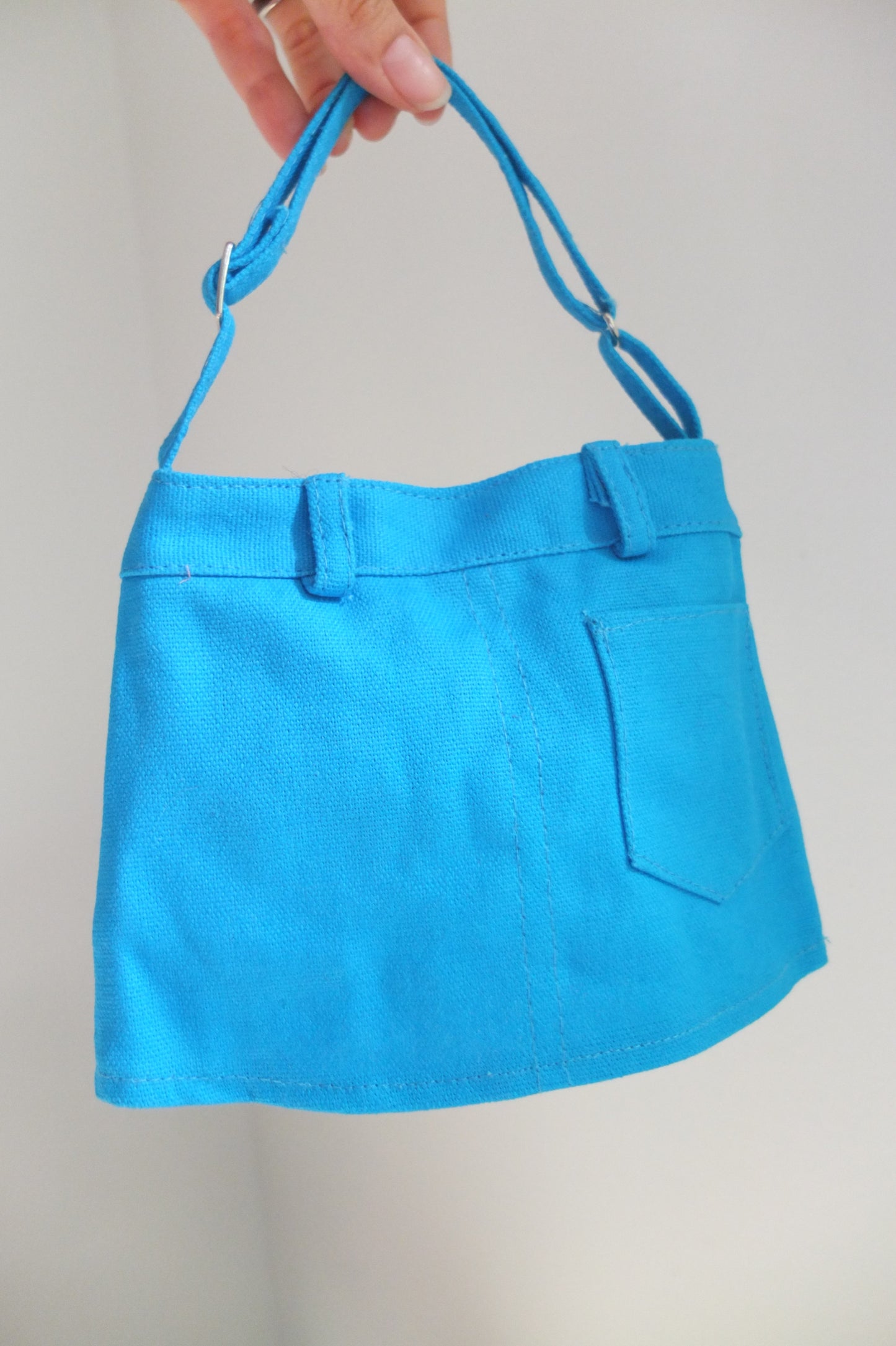 Blue Mini Denim Skirt Purse