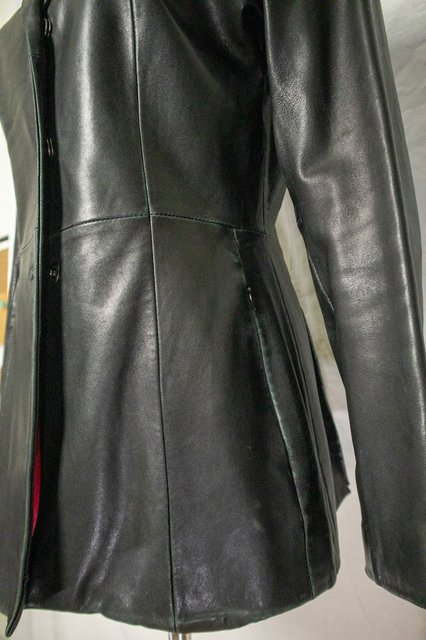 Kenneth Cole Black Leather Jacket (XS)