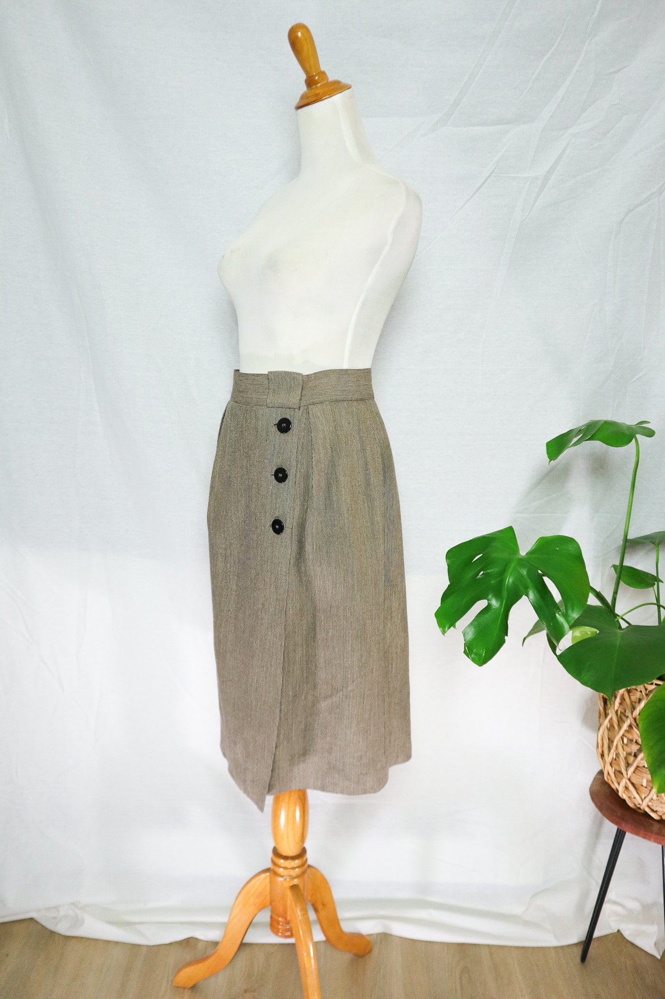 Christian Dior Separates Grey Midi Pencil Skirt (M)