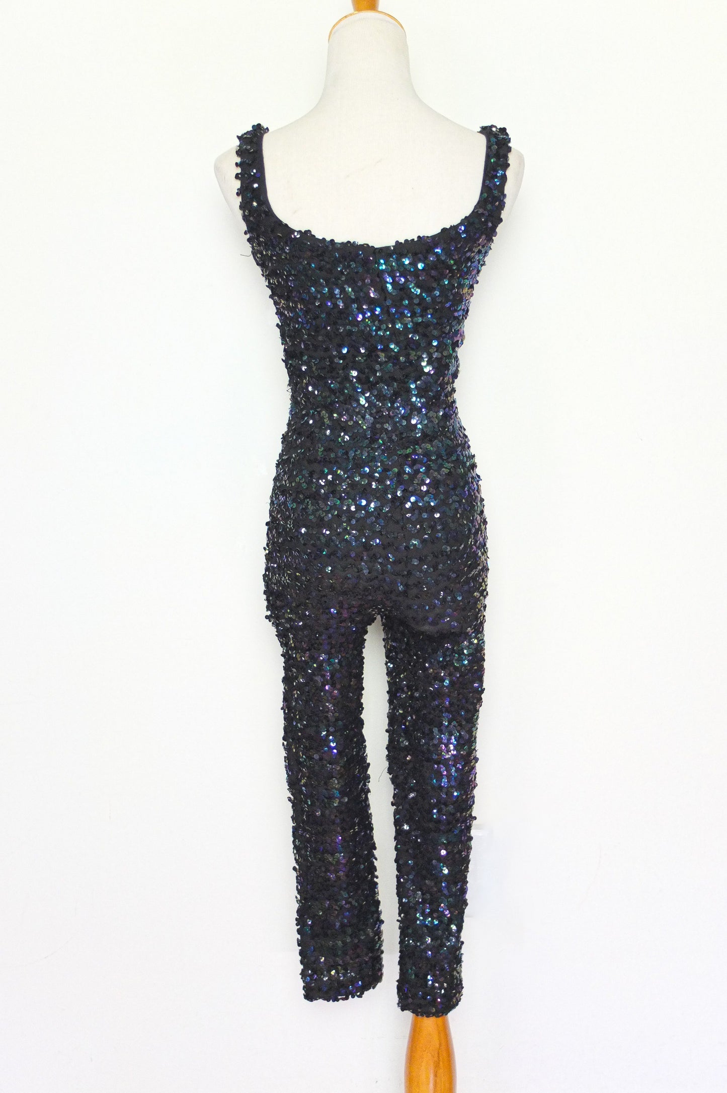 Vintage 80s Betsey Johnson Navy Sequins Jumpsuit (XS-S)