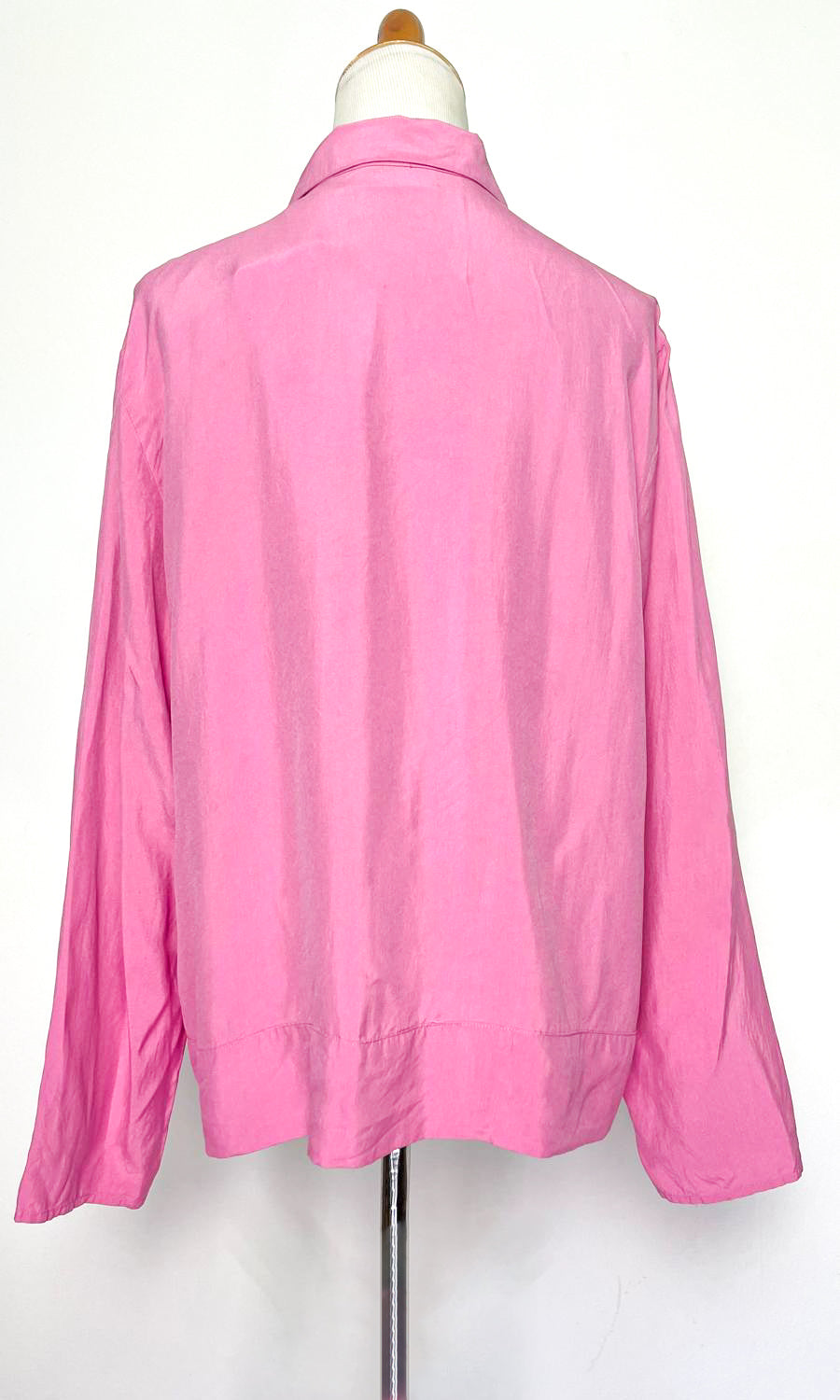 Pink Vintage Lord & Taylor Silk Blouse Cape (L-XL)