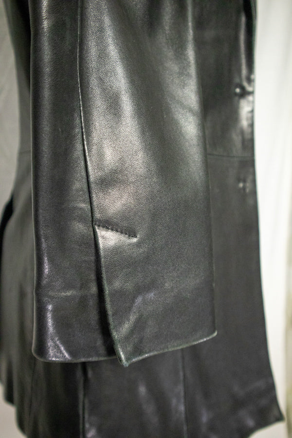 Kenneth Cole Black Leather Jacket (XS)