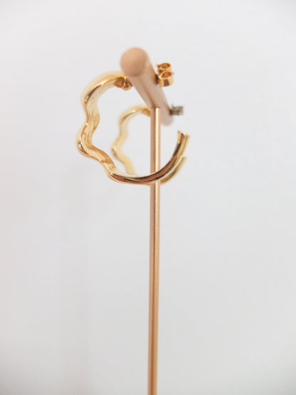 Vintage Faux Gold Zig Zag Earrings