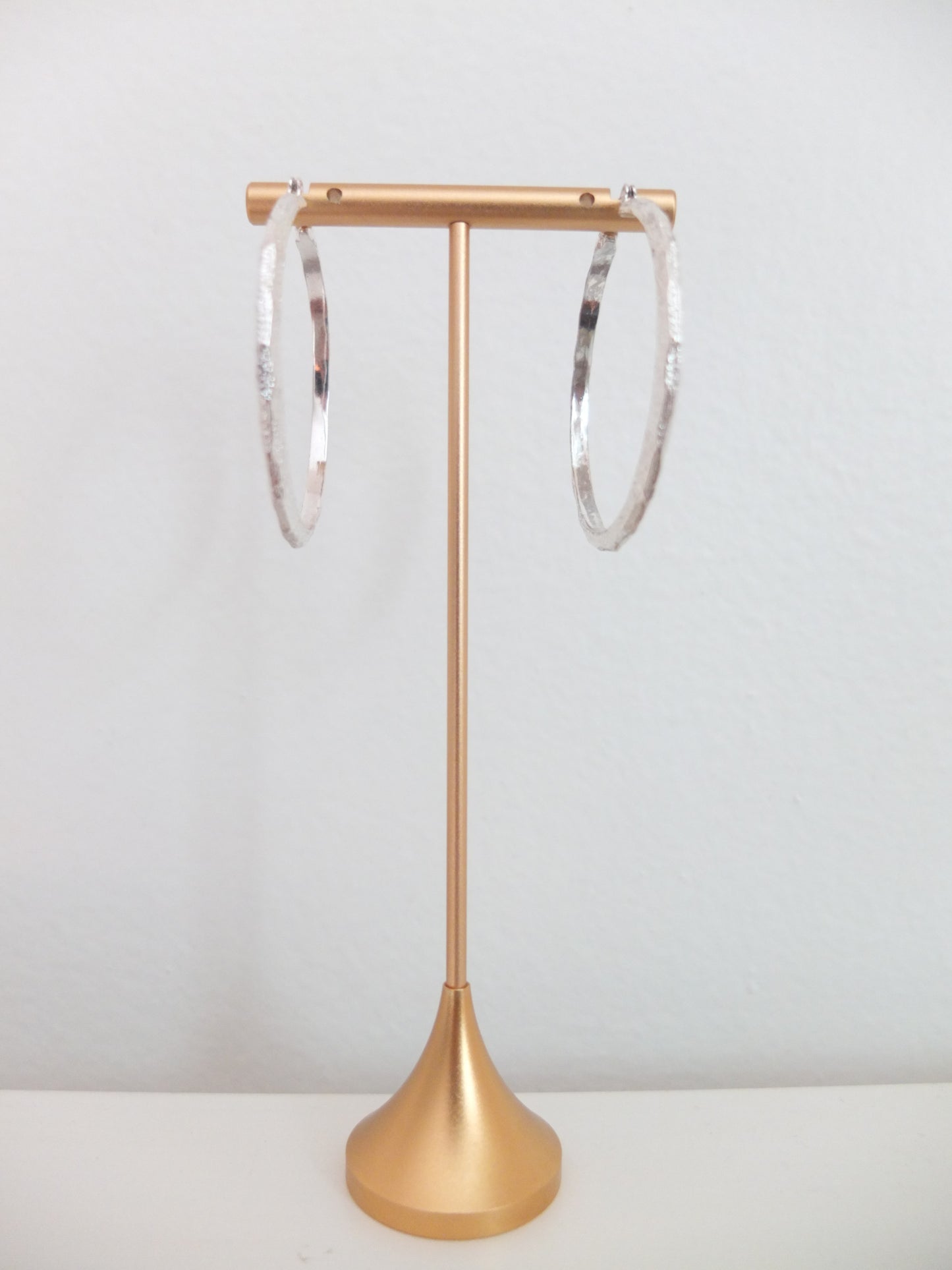 Vintage Silver Tone Hoop Earrings
