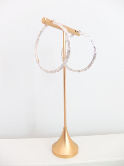 Vintage Silver Tone Hoop Earrings