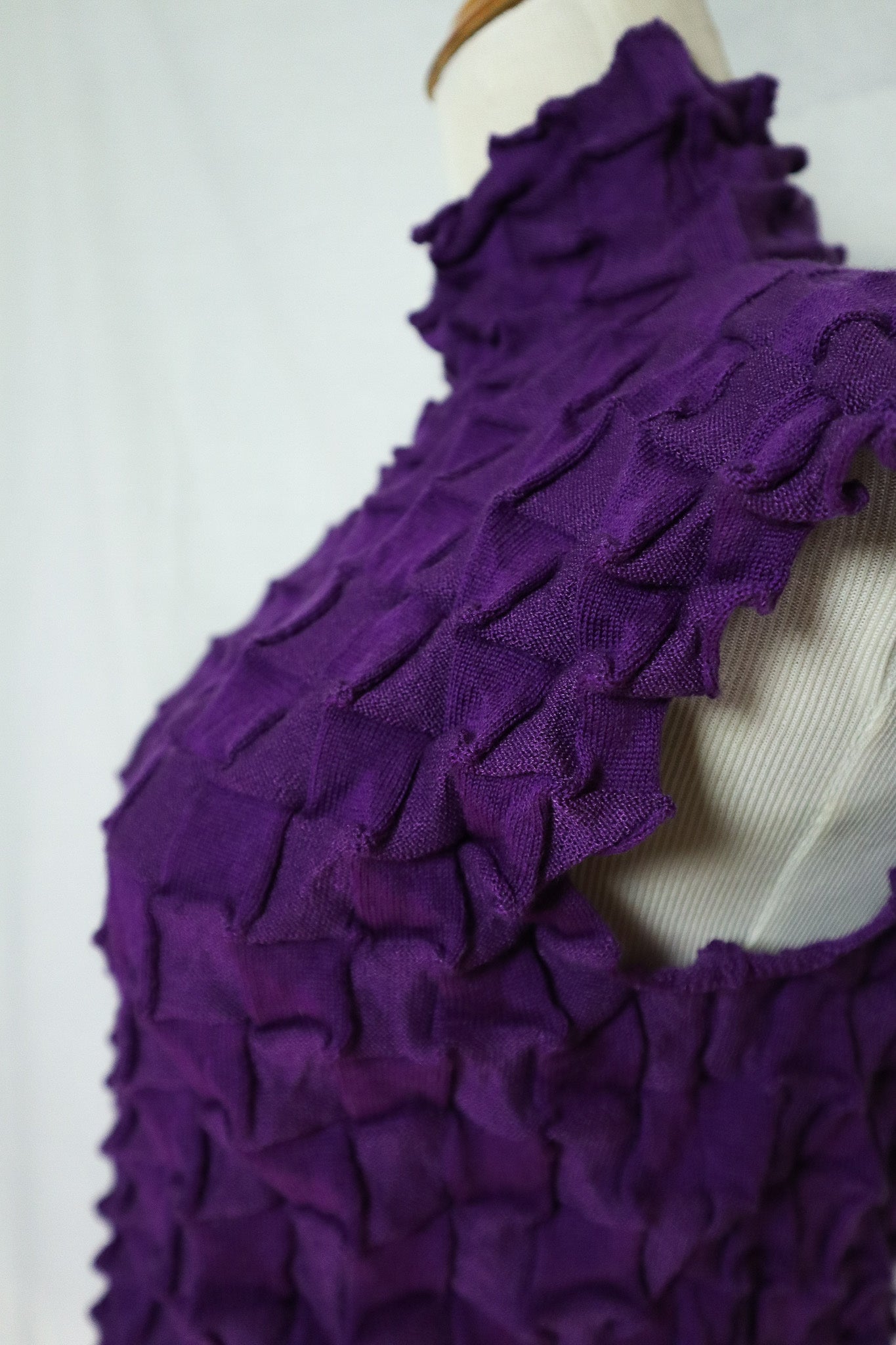 Issey Miyake Purple Origami Sleeveless Top (S-M)