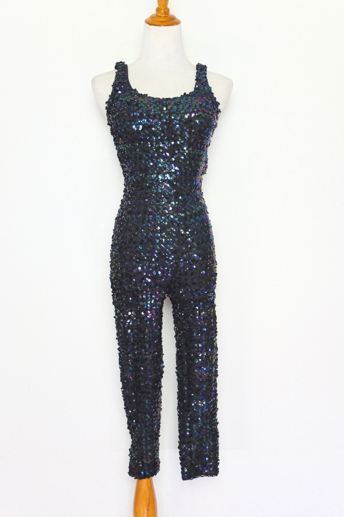 Vintage 80s Betsey Johnson Navy Sequins Jumpsuit (XS-S)