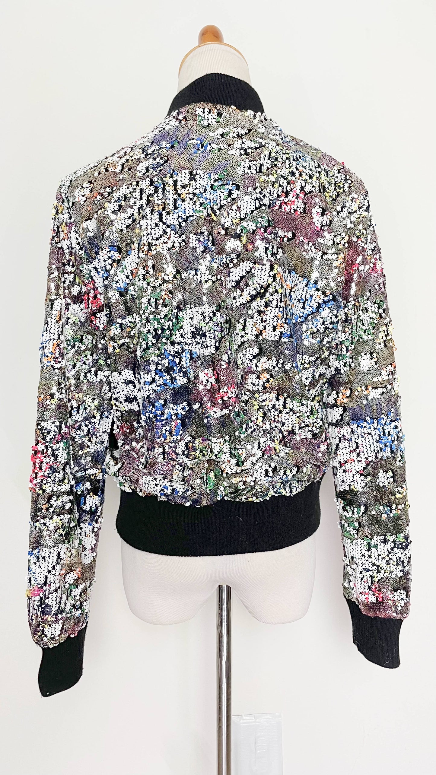 Topshop Sequins Bomber Jacket Shiny (S)